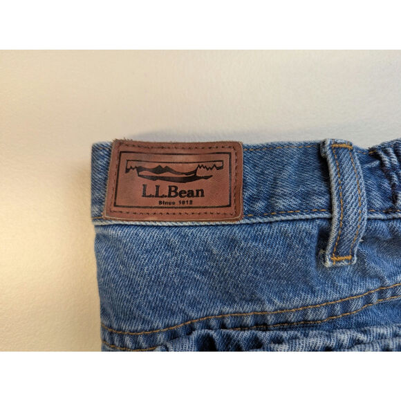 NWOT Vtg LL Bean Flannel Lined Jeans Mens 38x32 Blue Straight Leg Comfort Waist - Picture 8 of 8
